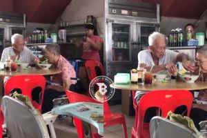 Aksi kakek bantu istrinya makan mi ini bikin haru, bukti cinta sejati