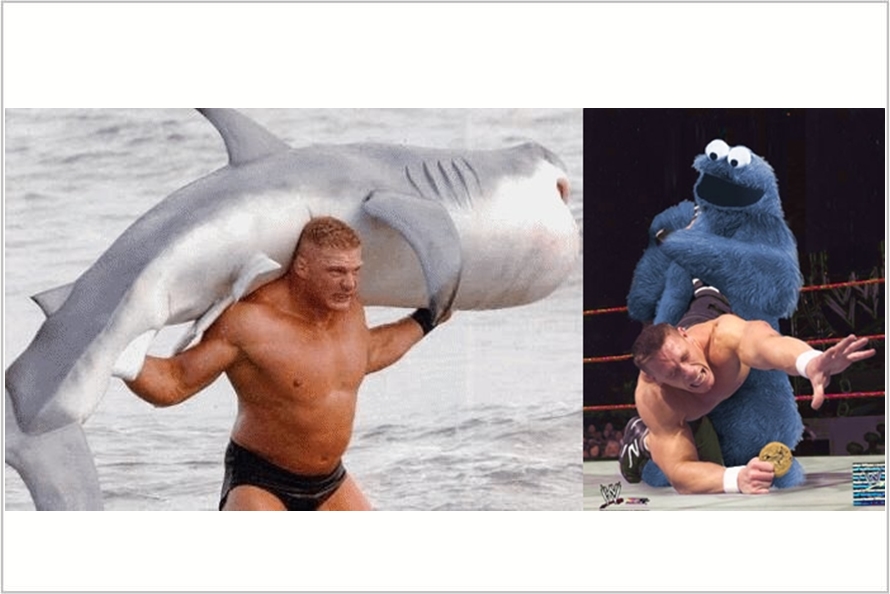 13 Editan foto atlet gulat ini bikin ngakak hingga gagal paham