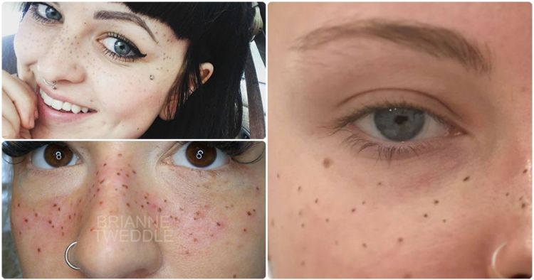 Tato model bercak di wajah kini jadi tren anyar, begini 10 fotonya