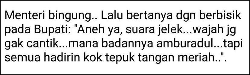 kisah konser dangdut dan pak menteri ini endingnya bikin ngakak © 2017 twitter