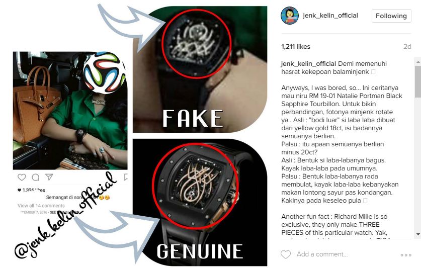 Postingan ini disebut jadi bukti kalau Tiara Dewi pakai jam tangan KW