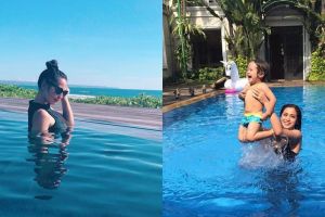 8 Foto seleb 'main air' ini bikin kamu pengen ikut basah-basahan, aw!