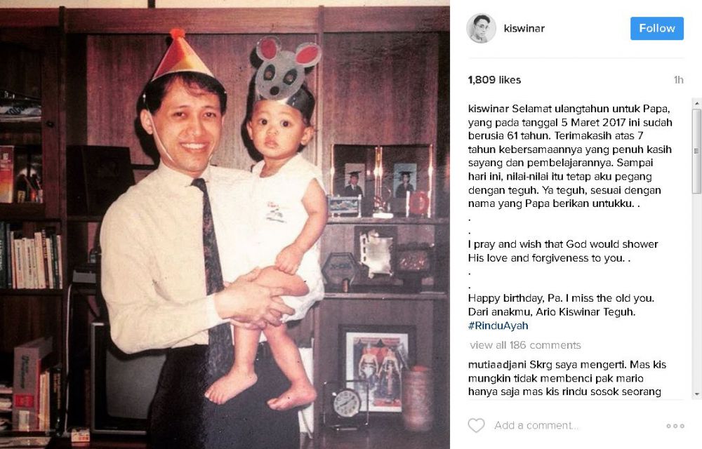 Kiswinar ucapkan ultah © 2017 brilio.net