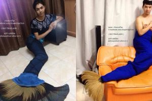 7 Cowok Thailand ini cosplay mermaid pakai sapu dan selimut, kocak!