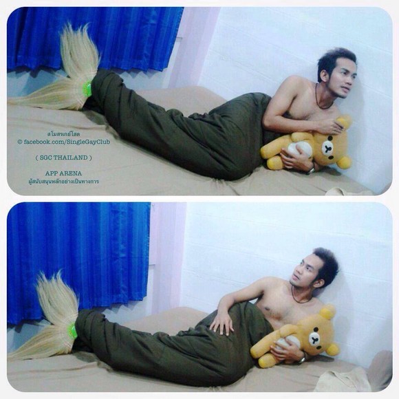 7 Cowok Thailand ini cosplay mermaid pakai sapu dan selimut, kocak!
