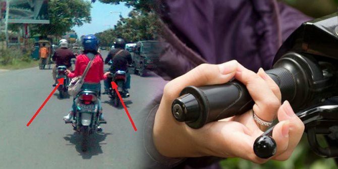 Gaya berkendara ala cewek takut tangan belang ini ternyata berbahaya