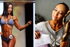 10 Foto Mou Cong, binaragawati cantik yang sudah punya prestasi dunia