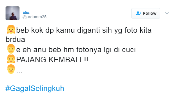 11 Cuitan netizen #GagalSelingkuh ini kocaknya bikin ketawa ngakak