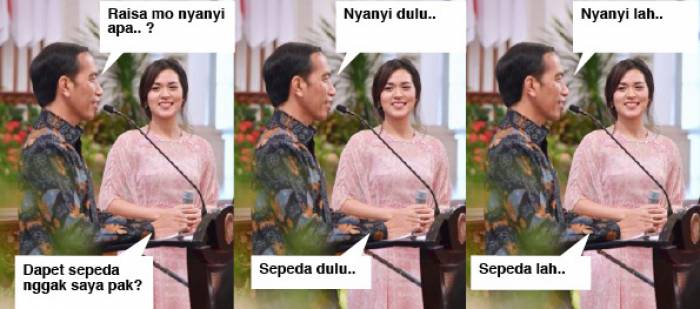 8 Meme Raisa ketemu Jokowi ini bikin gimana gitu...