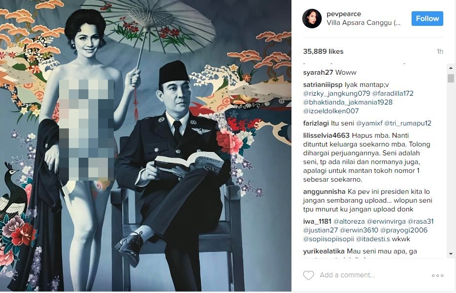 Posting lukisan Bung Karno, Pevita Pearce tuai kecaman netizen