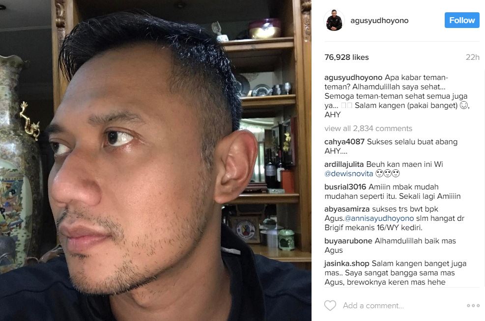 Menghilang pasca pilgub Jakarta, begini penampilan baru Agus Yudhoyono