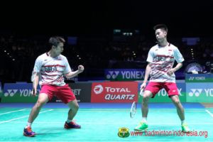 Gemuruh suporter Indonesia antar Kevin/Marcus raih juara All England