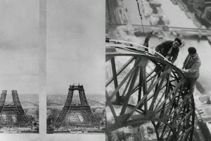 10 Foto lawas pembangunan Menara Eiffel di Paris tahun 1887