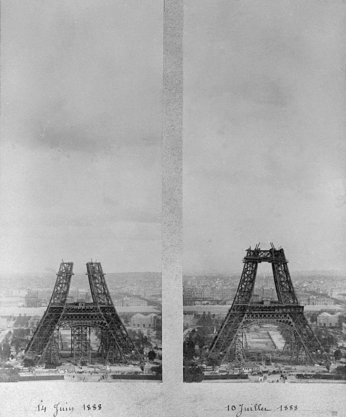 10 Foto lawas pembangunan Menara Eiffel di Paris tahun 1887