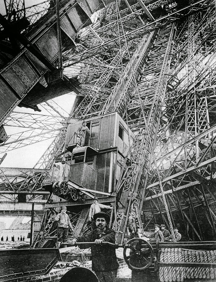 10 Foto lawas pembangunan Menara Eiffel di Paris tahun 1887