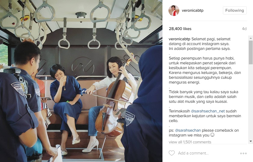 Mengintip Instagram Veronica 'Ahok', baru 4 hari followernya 60 ribu