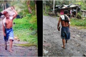 Berkaki satu, pria ini kerja pikul 50 kg berjalan lintasi pegunungan