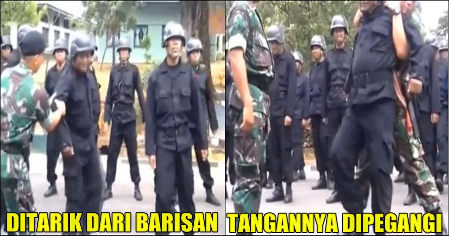 Aksi pria latihan baris-berbaris ini lucunya nggak ketulungan