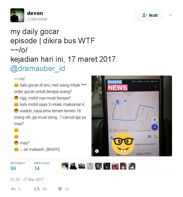 Kelakuan calon penumpang taksi online ini bikin geleng kepala deh
