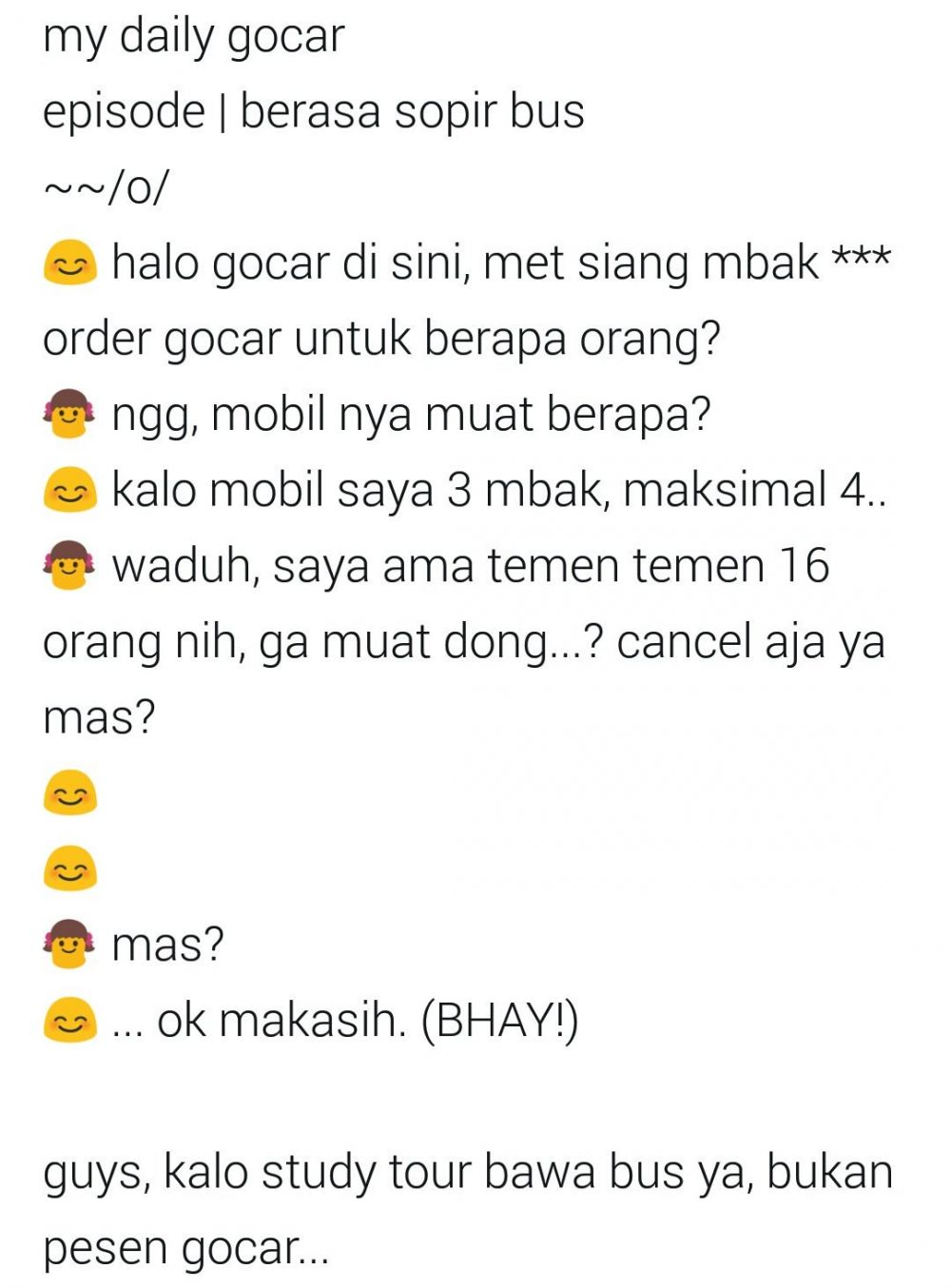 Kelakuan calon penumpang taksi online ini bikin geleng kepala deh