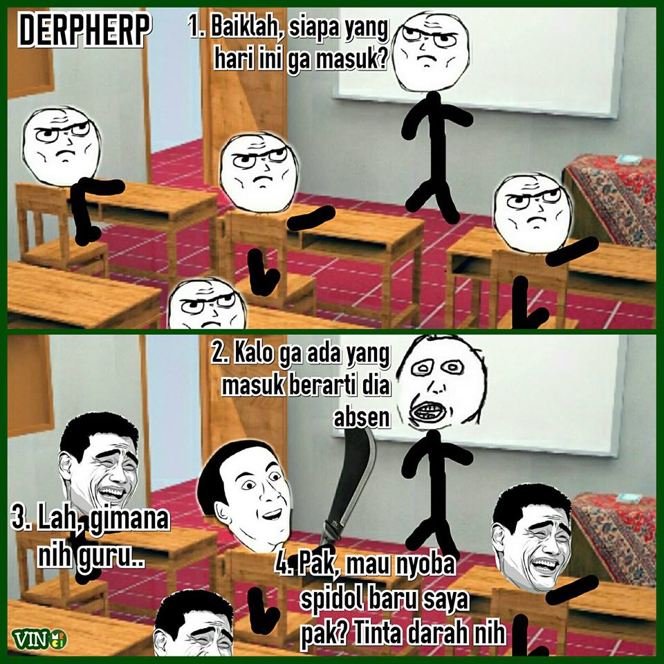 Begini jadinya kalau 8 karakter hits meme jadi guru, bikin ketawa deh