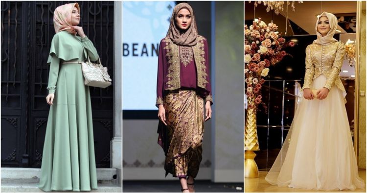 12 Inspirasi model gaun kondangan bagi kamu yang hijaber 