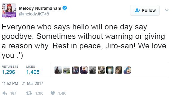 Manajer bunuh diri, ini ungkapan duka cita para member JKT48