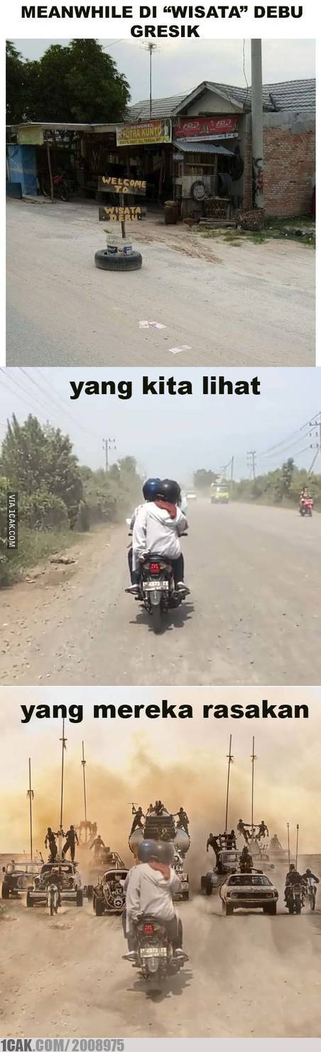 7 Meme ini sindir 'wisata debu' di Gresik, jalanannya parah banget