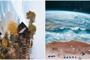 15 Foto pemandangan menakjubkan kombinasi dari 2 alam, imajinatif abis