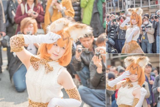 Berambut pirang, 10 cosplayer festival Den-Den Town ini bikin kepincut