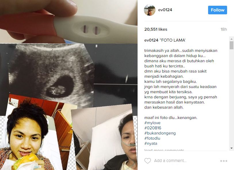 Usai jalani sidang cerai, Evelyn malah posting foto alat tes kehamilan