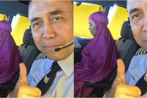 Potret kopilot tengah salat di kokpit pesawat ini tuai pujian netizen