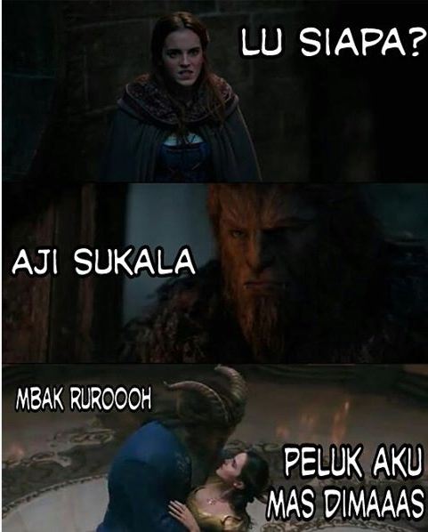 10 Meme 'Beauty and the Beast' ini bikin ngakak parah, buruan nonton