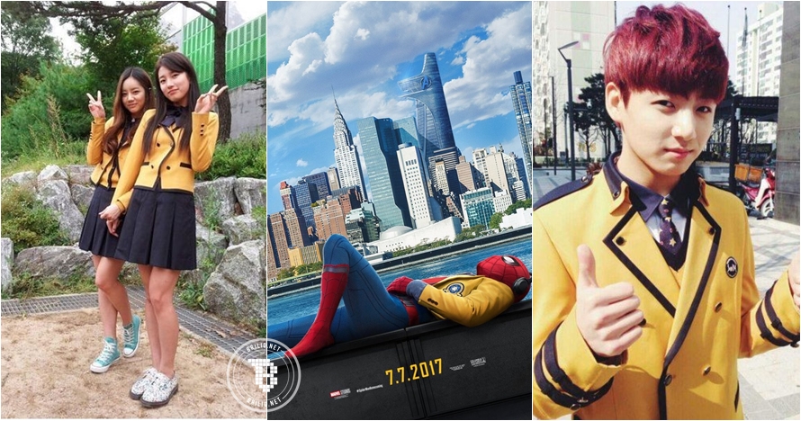 Pakai jas ini, Spider-Man disamakan dengan murid sekolah di Korsel