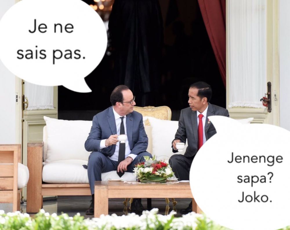 7 Meme 'kunjungan Presiden Prancis' ini kocaknya kebangetan