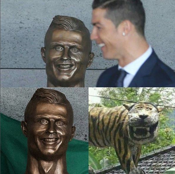 12 Foto editan patung fail Cristiano Ronaldo, lucunya nggak kira-kira