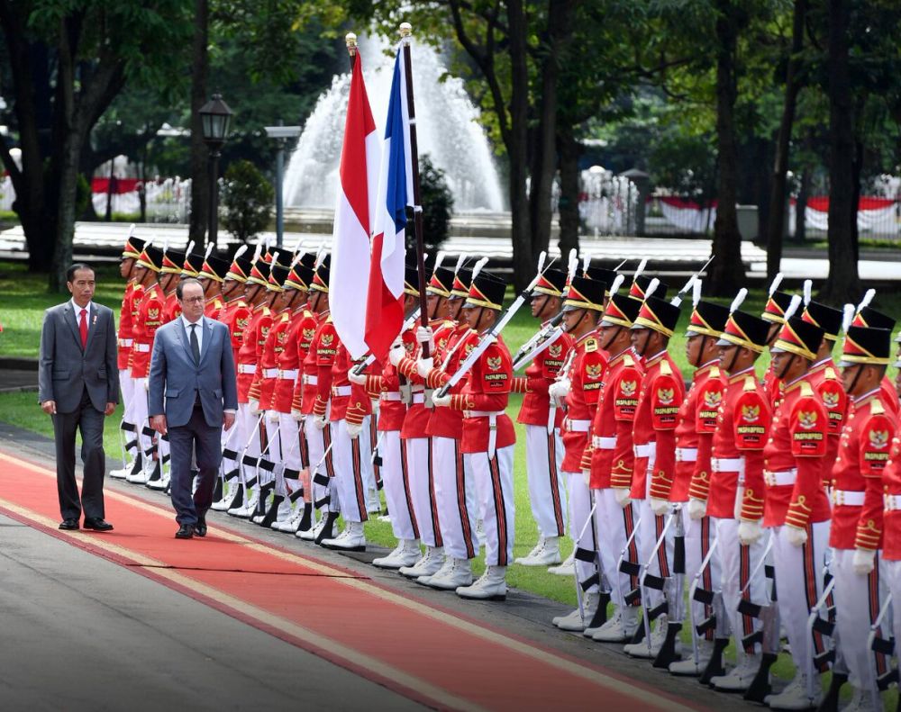 15 Foto serunya gaya baru penyambutan tamu negara oleh Presiden Jokowi