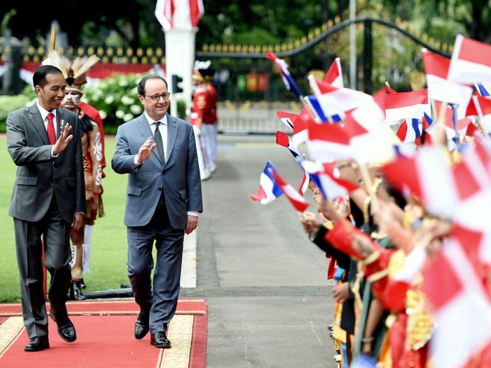 15 Foto serunya gaya baru penyambutan tamu negara oleh Presiden Jokowi