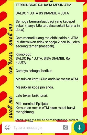 Tips ngawur bobol ATM dari grup WhatsApp keluarga ini ngocol abis