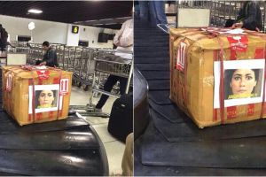 Barang penumpang pesawat ini diberi pesan unik yang bikin ngakak