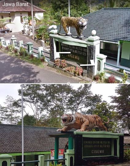 Begini penampakan patung macan Cisewu yang baru diresmikan