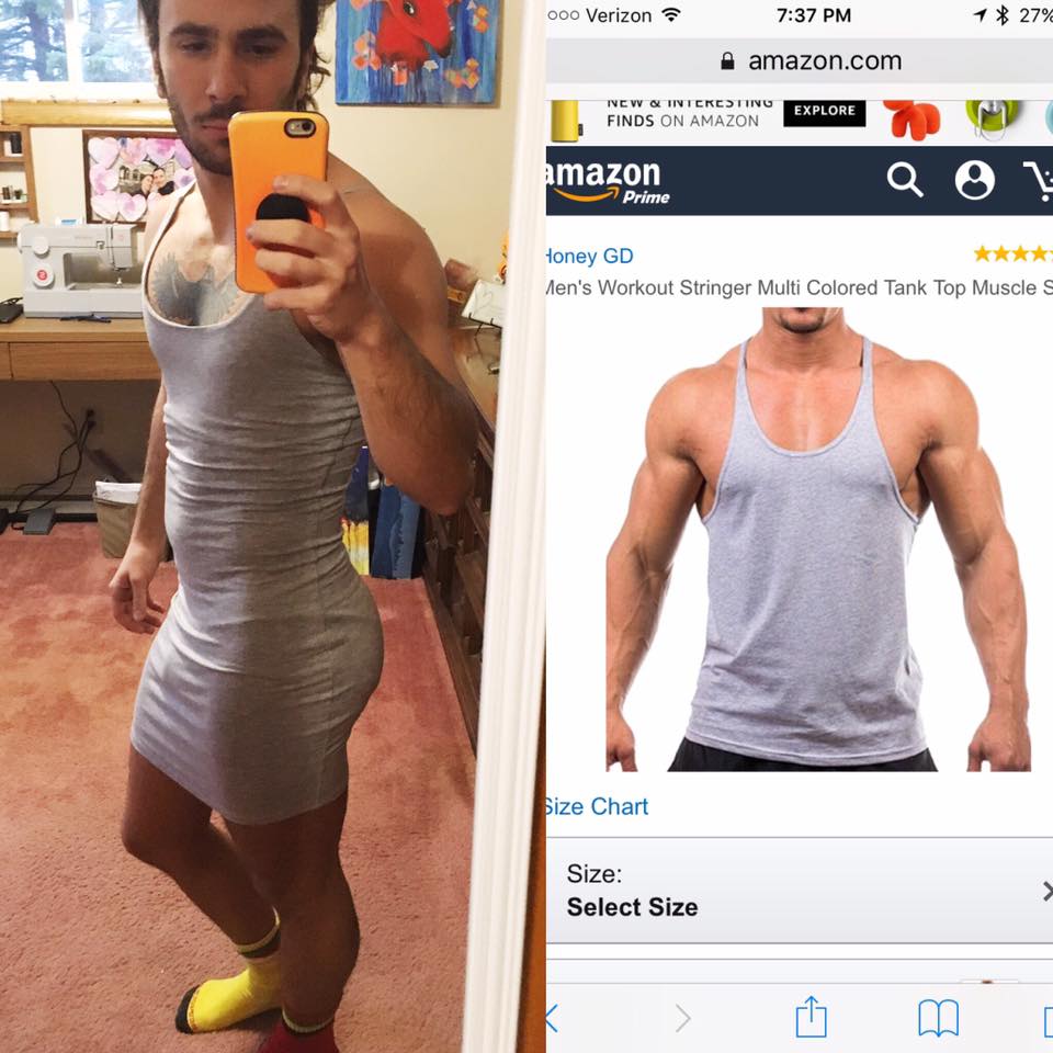 Pria ini beli tank top di online shop, yang diterima malah zonk