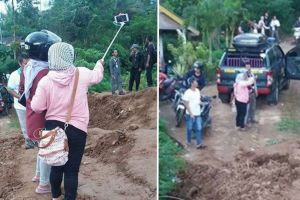 Aksi selfie di lokasi Longsor Ponorogo menuai kecaman banyak orang