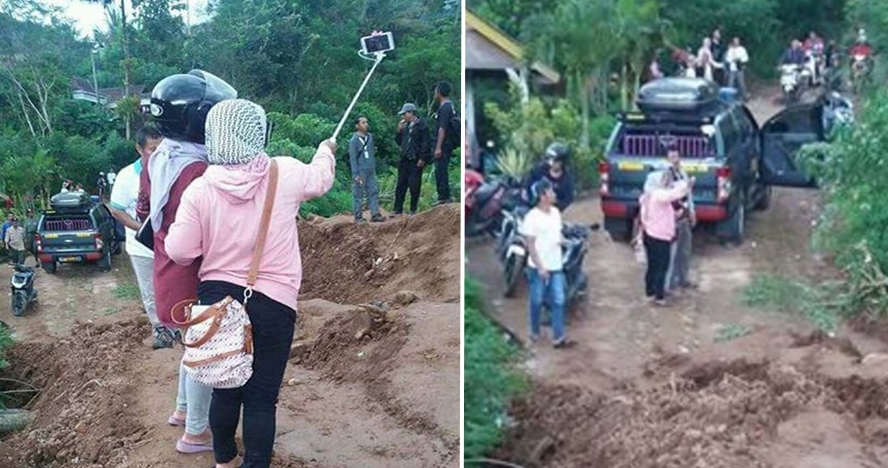 Aksi selfie di lokasi Longsor Ponorogo menuai kecaman banyak orang