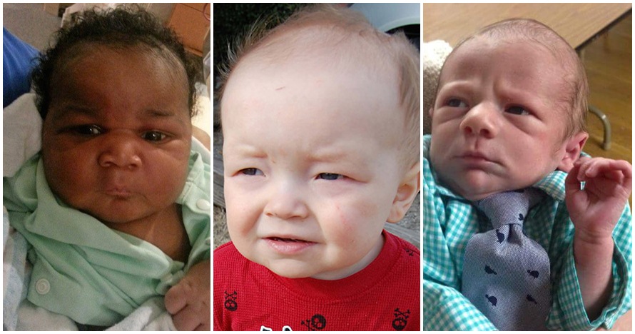 15 Foto bayi ini ekspresinya mirip orang dewasa, lucunya berkurang deh