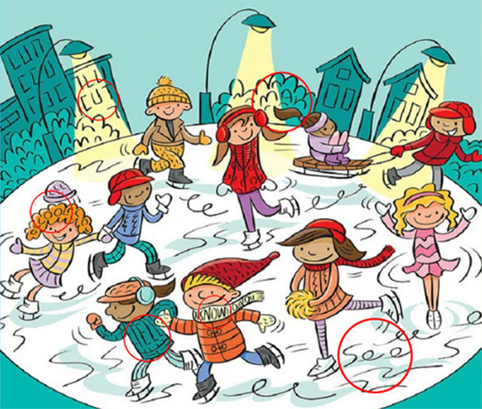 Coba tes kejelian matamu dengan menemukan 6 kata dalam gambar ini