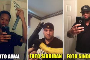 Ingin pamer senjata, foto bocah ini malah jadi bahan candaan netizen