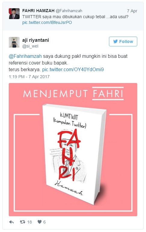 15 Usulan nyeleneh dari netizen untuk Fahri Hamzah soal judul bukunya