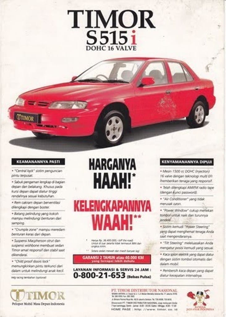 13 Iklan jadul mobil di Indonesia, jadi geli sendiri membacanya
