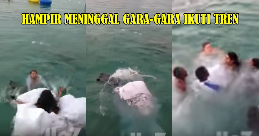 Ikuti tren 'trash the dress', pengantin ini hampir saja meninggal